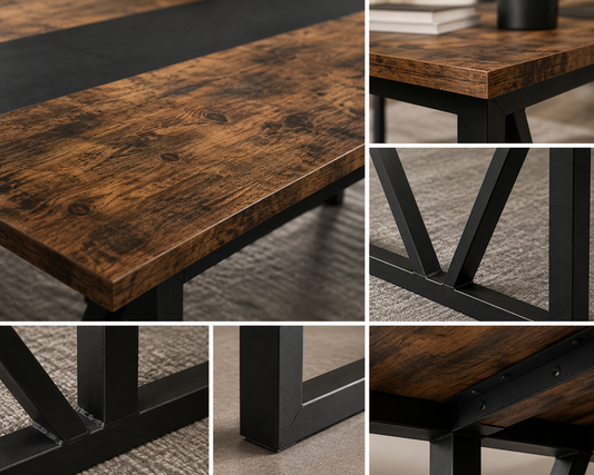 Modern Industrial Conference & Dining Table