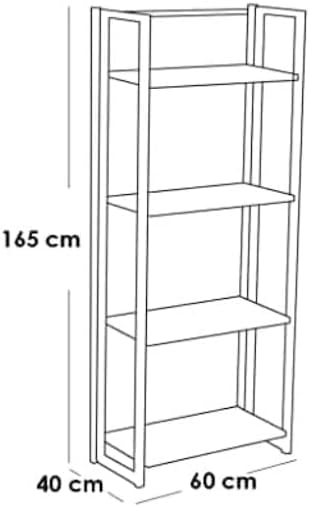 Generic 5-Shelf Industrial Wall-Mounted Rectangular Kitchen Storage Shelf