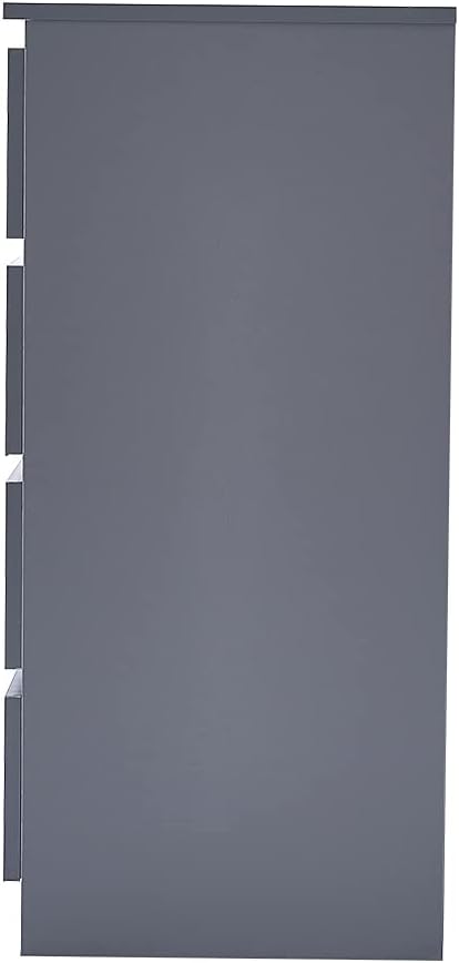 Panana Wooden 3/4/5/6 Chest Of Drawers with Metal Runner Modern Bedroom Bedside Storage Cabinet Unit for Hallway Living Room (Gray, 4 Drawer Chest)