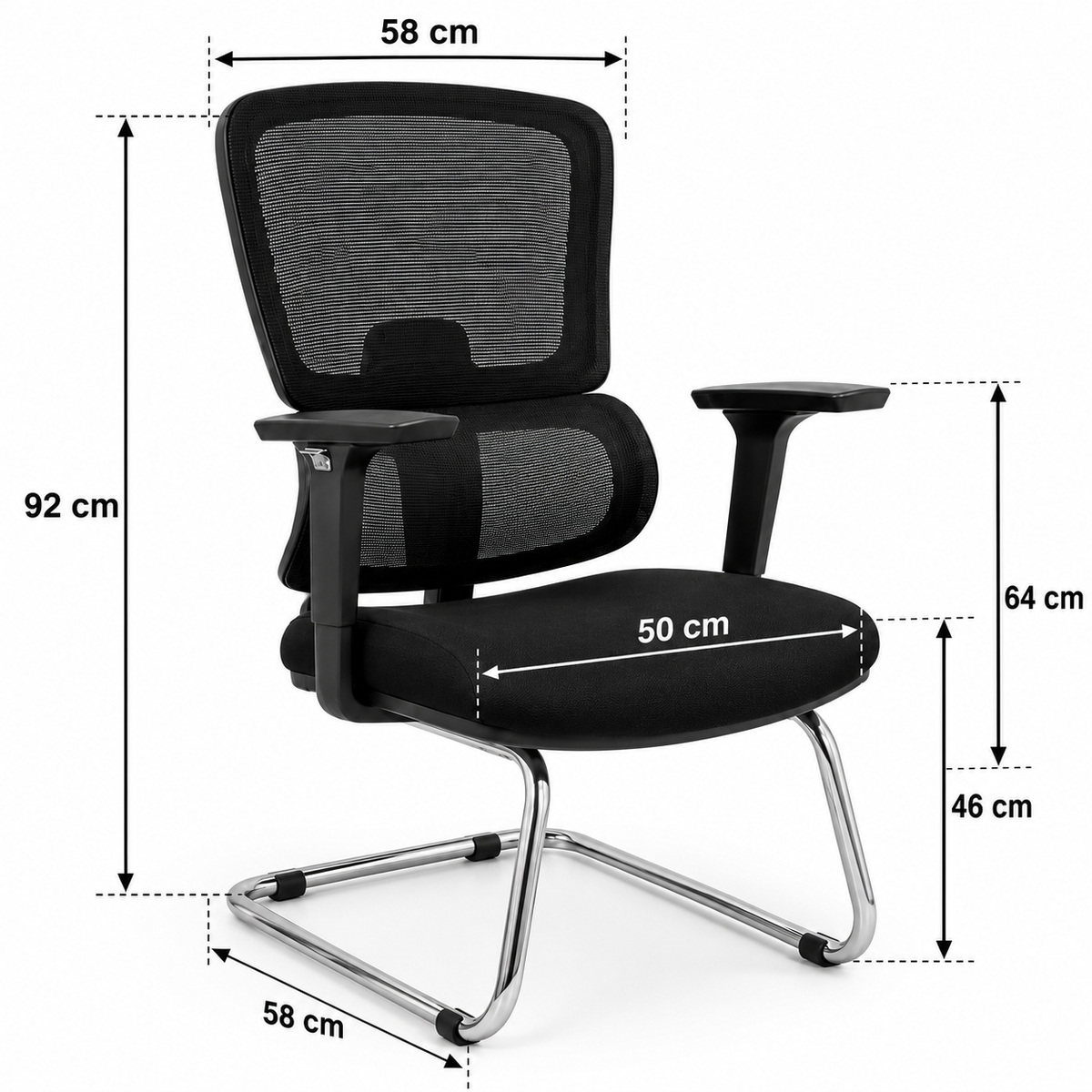 Bruno Modern Medical Office Chair with Fixed Frame