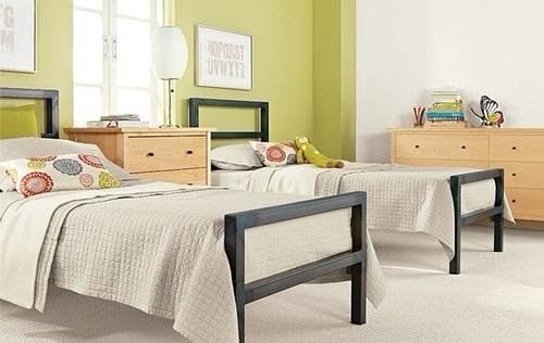 2 Metal Bed - 100 cm - Black - Mall Inclusive - Geometric Design with Modern Touch Perfect for All Spaces"