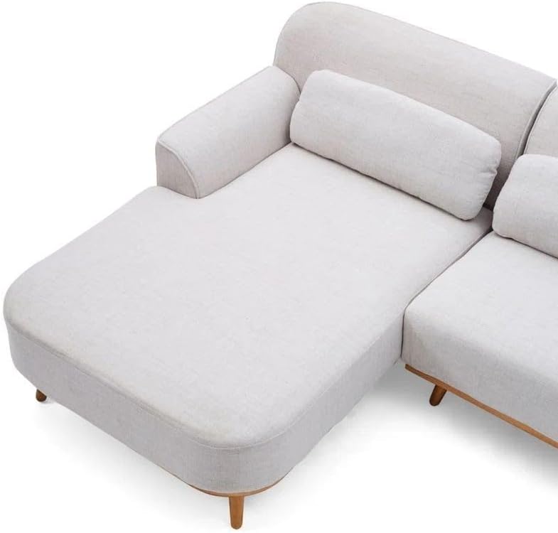 Vinchi Furniture Kai L-Shape Sofa, White