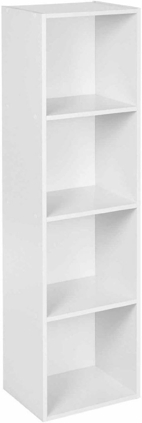 "URBNLIVING Tier Wooden Bookcase Shelving Display Storage Shelf Unit Wood Shelves (Black, 4 Shelf)
"