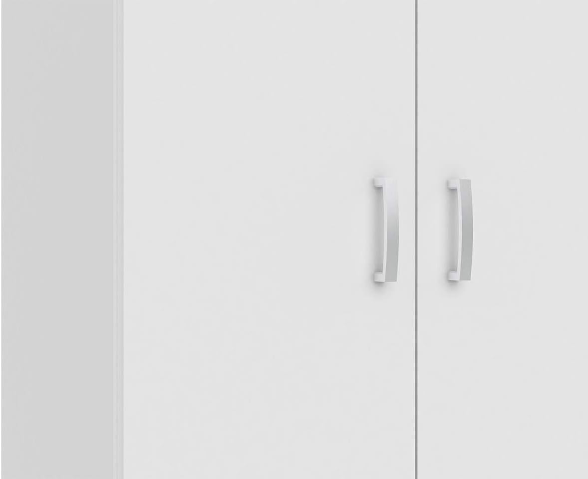 Mirjan24 Terni Wardrobe 2 Door Wardrobe with Insert Panels, Hinged Door Cupboard, Choice of Colours, White, Sonoma (White)