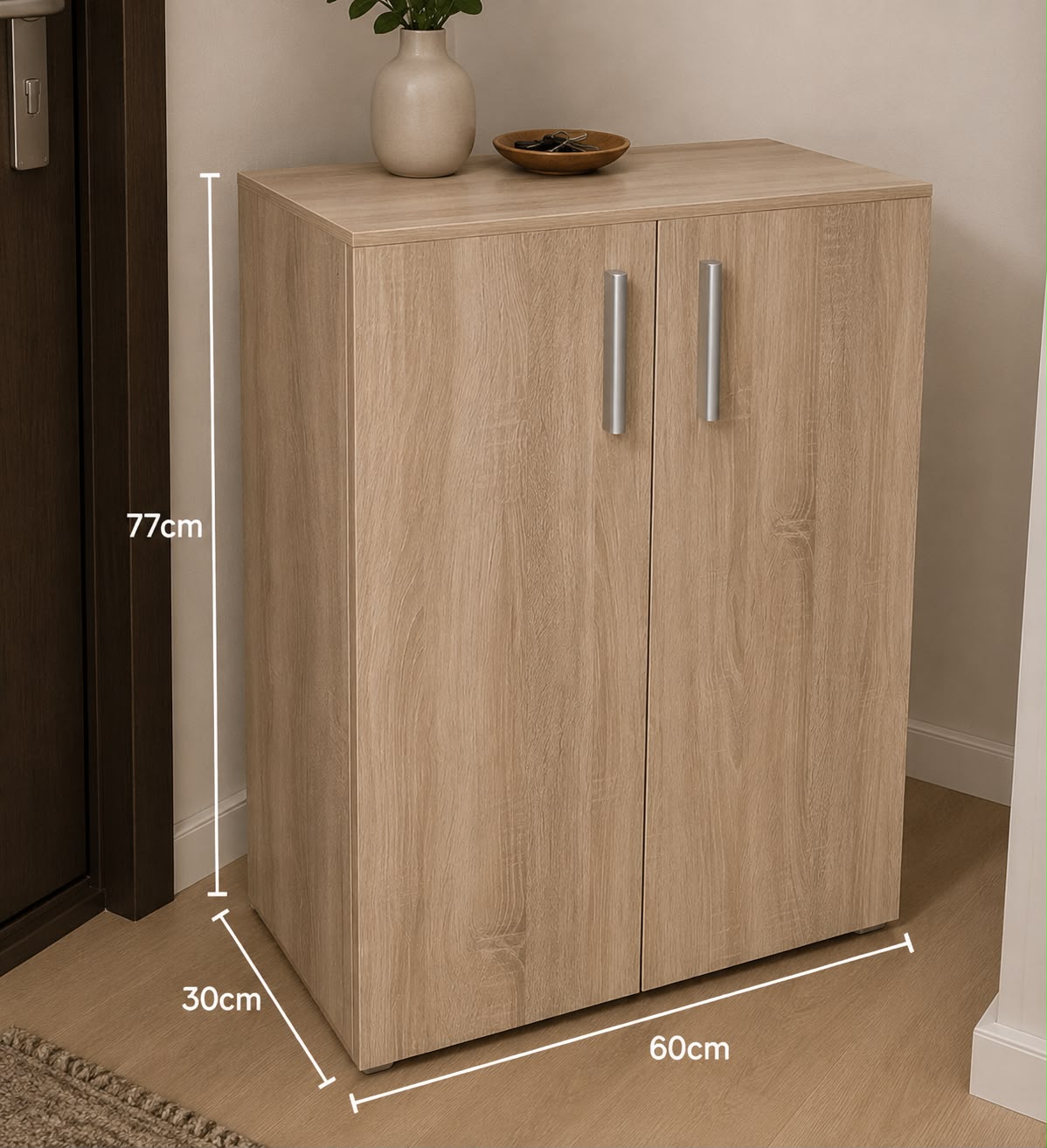 2-compartments-bookshelf-with-doors-wooden-storage-rack-modern-shelving