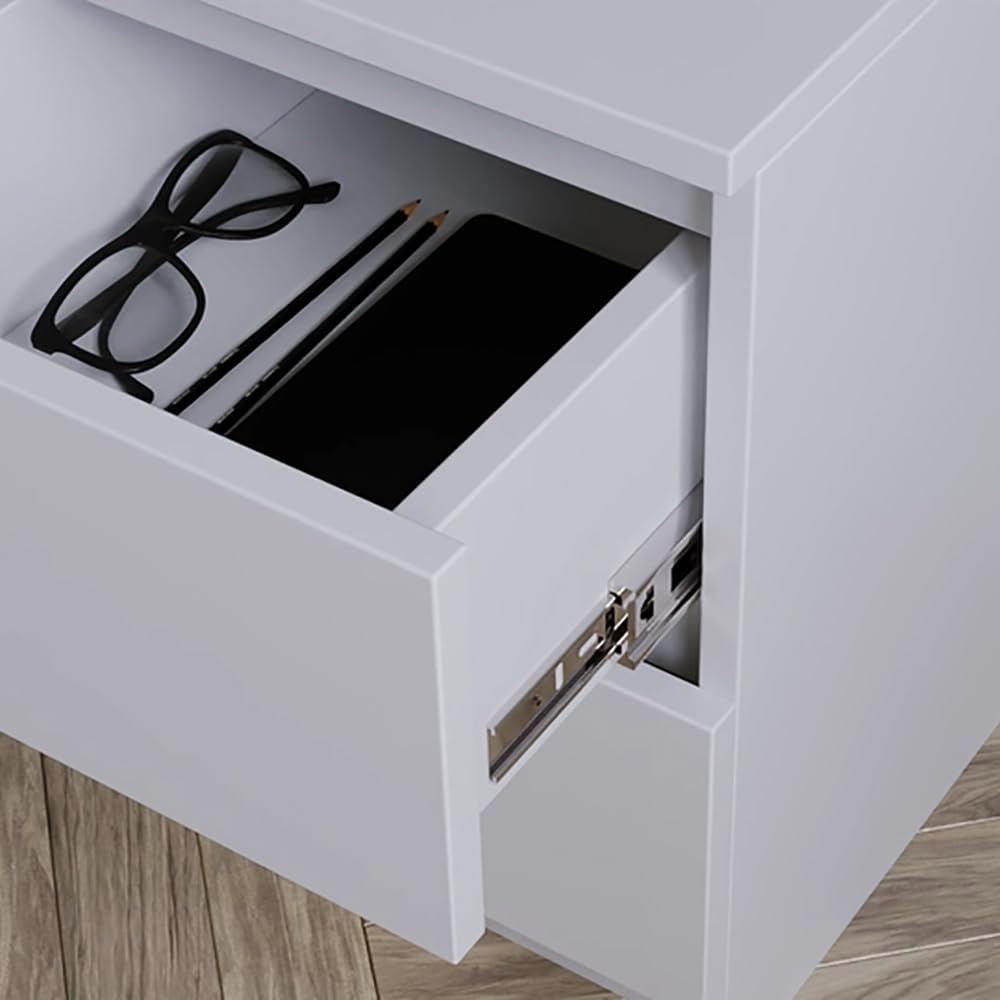 AnneFish Nightstand With 2 Drawers for Bedroom, Bedside table Small Night Stand with Drawers End Table Modern, Bedroom Accessories 40 * 40 * 50cm