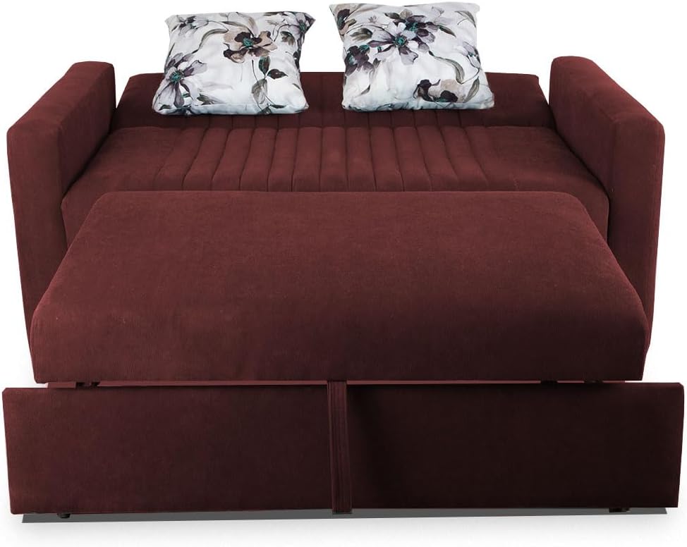 Aldora imza tow seater sofa bed_brown