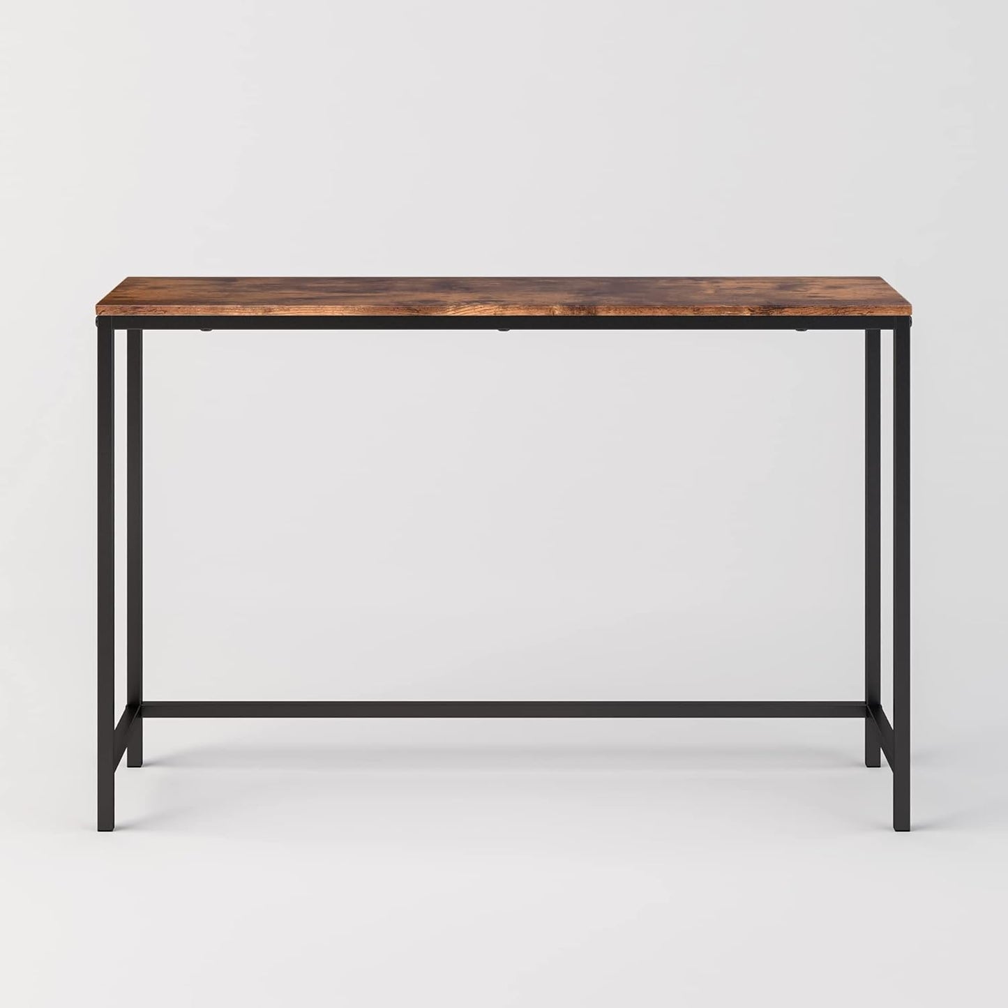 FOUBAM Console Table, Narrow Entryway Tables, Thin Sofa Table Behind Couch Table, Long Hallway Table for Living Room, Sturdy Coffee Snack Table, Side Table,End Table (Black & Brown)