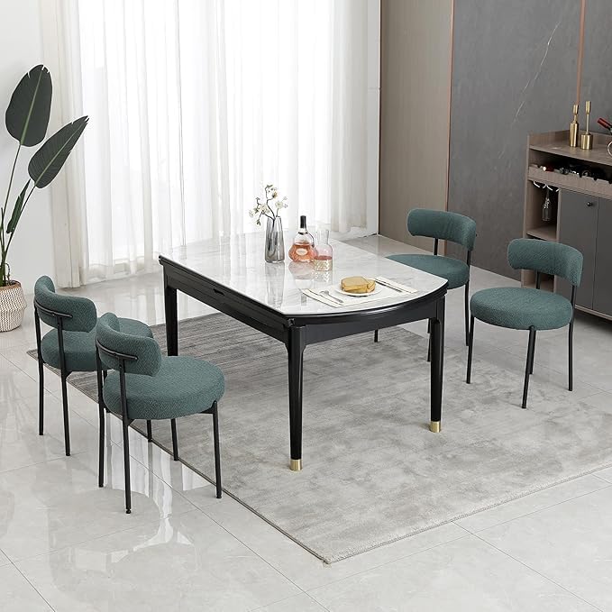 Generic Dining Share and Share for Kitchen Dining Room, Aflastred with all dining share and black legs, Curved with a modern dining chair, Side Share