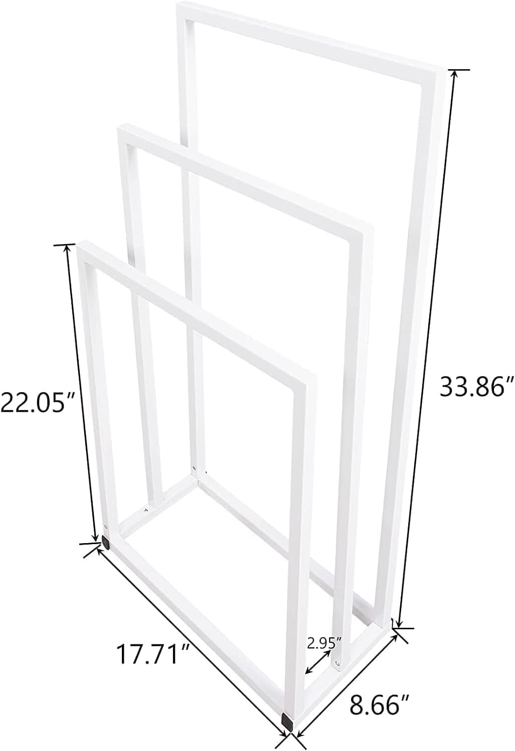 Freestanding Metal Towel Racks for Bathroom Towel Holder, 3-Tier Floor Towel Holder, Stainless Steel Towel Racks, Bathroom Accessories Organizer for Hand Towel Storage and Bathroom (Gold)