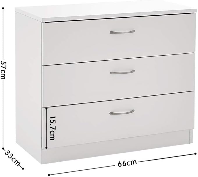 Panana Wooden 2 Door Wardrobes with 3 Chest of Drawer Unit for Bedroom Furniture