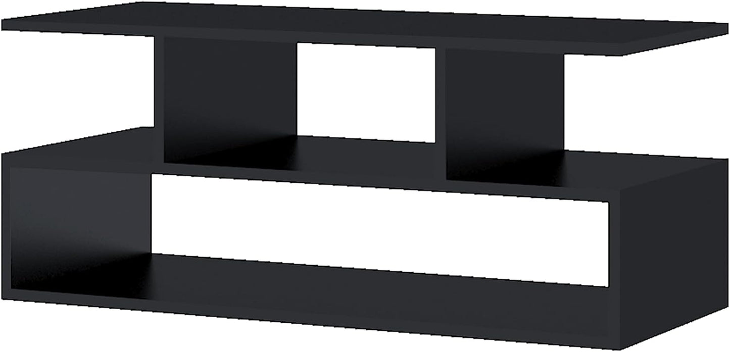 Klaxon Keelan Engineered Wood Coffee Table/Centre Table, Tea Table (Black)