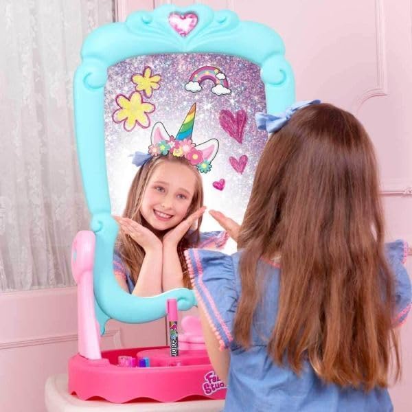 3-In-1 Fabstudio Vanity Easel For Kids - Pink/Blue