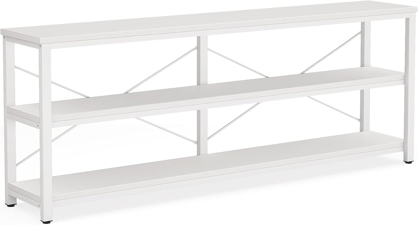 Tribesigns 71" Sofa Tables,Extra Long Couch Table, Narrow Long Console Table, Entryway Table,Sofa Table with 3 Tiers Storage Shelves