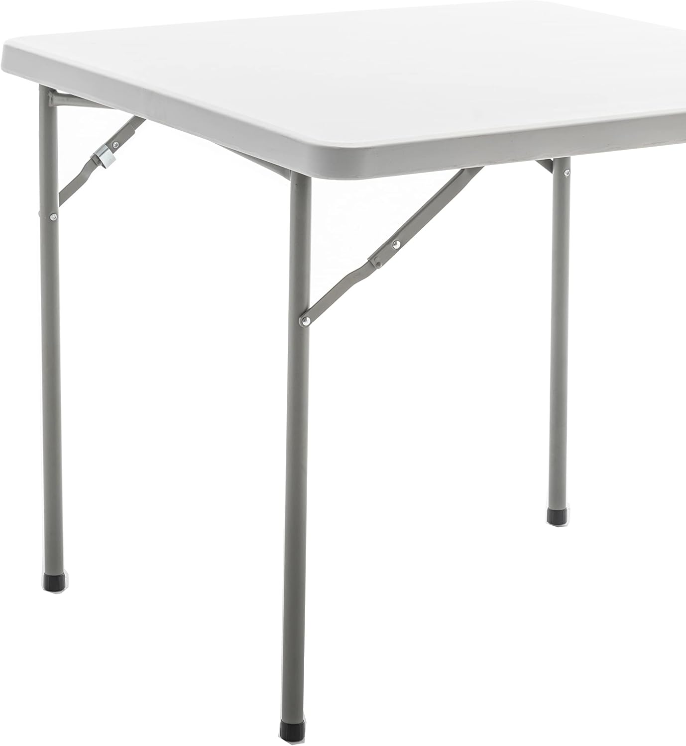 BTEXPERT White 34" Square Granite Plastic Folding Table Portable for Card Board Games Nights Gatherings Party Home Indoor Outdoor Lightweight, One