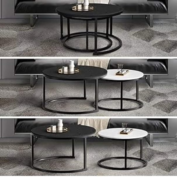 Generic Coffee Table, Round, 71 cm x 45 cm, Black
