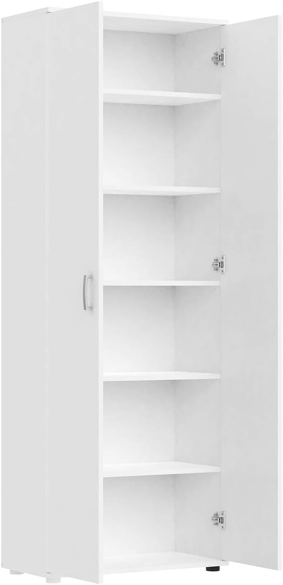 Mirjan24 Terni Wardrobe 2 Door Wardrobe with Insert Panels, Hinged Door Cupboard, Choice of Colours, White, Sonoma (White)