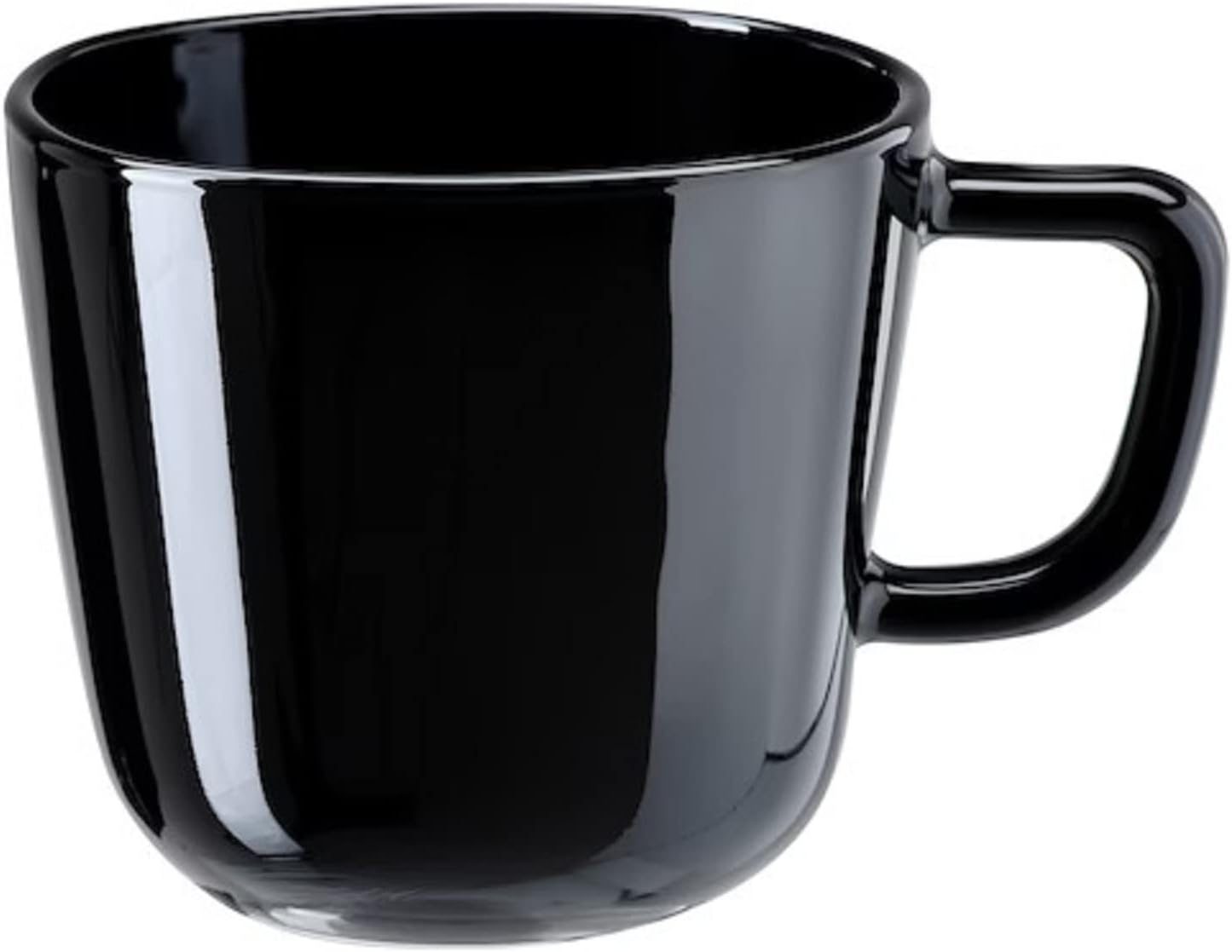 IKEA Little Loved Corner BACKIG Glass Coffee Mug, Black - 370 ml