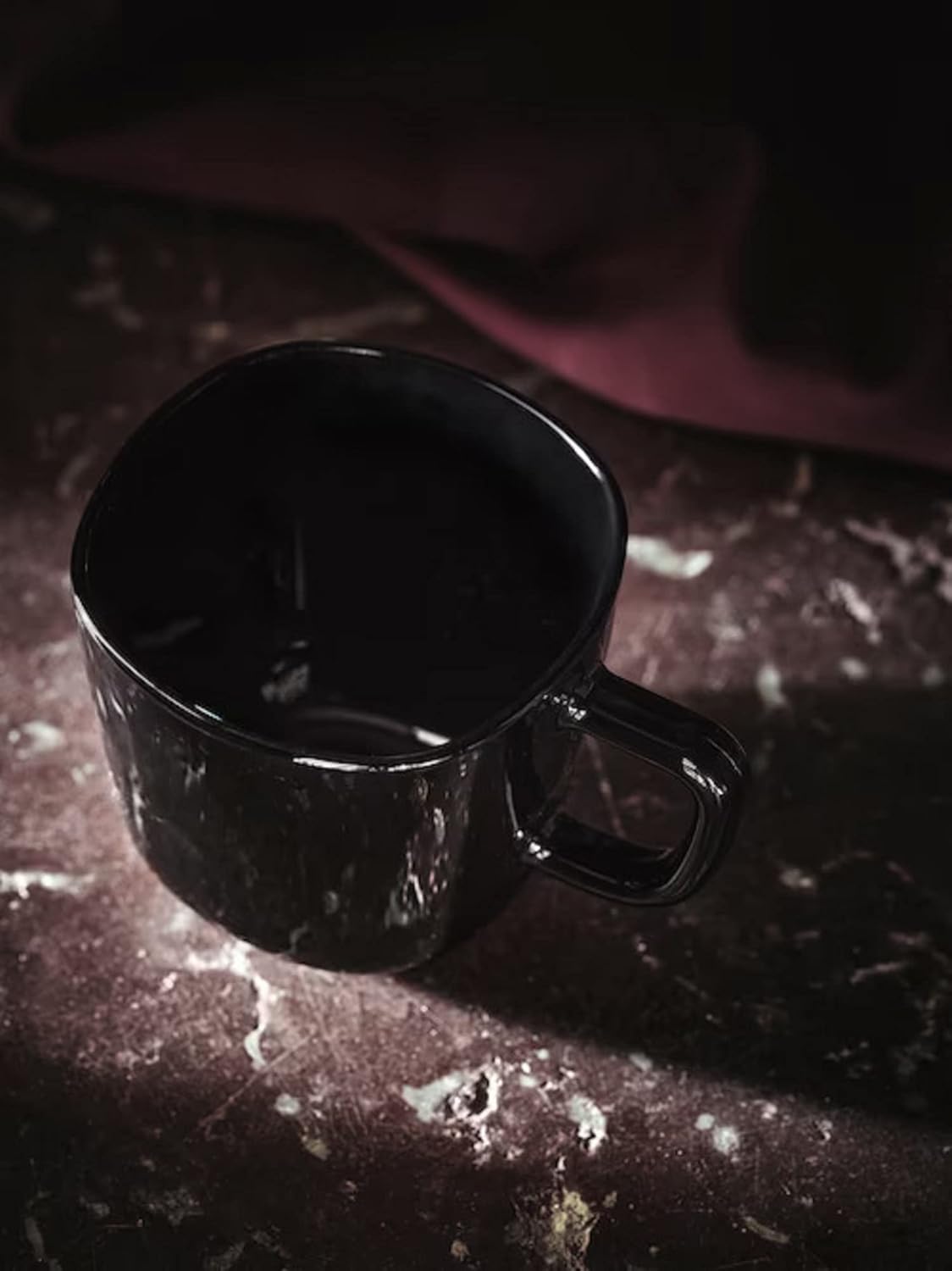 IKEA Little Loved Corner BACKIG Glass Coffee Mug, Black - 370 ml