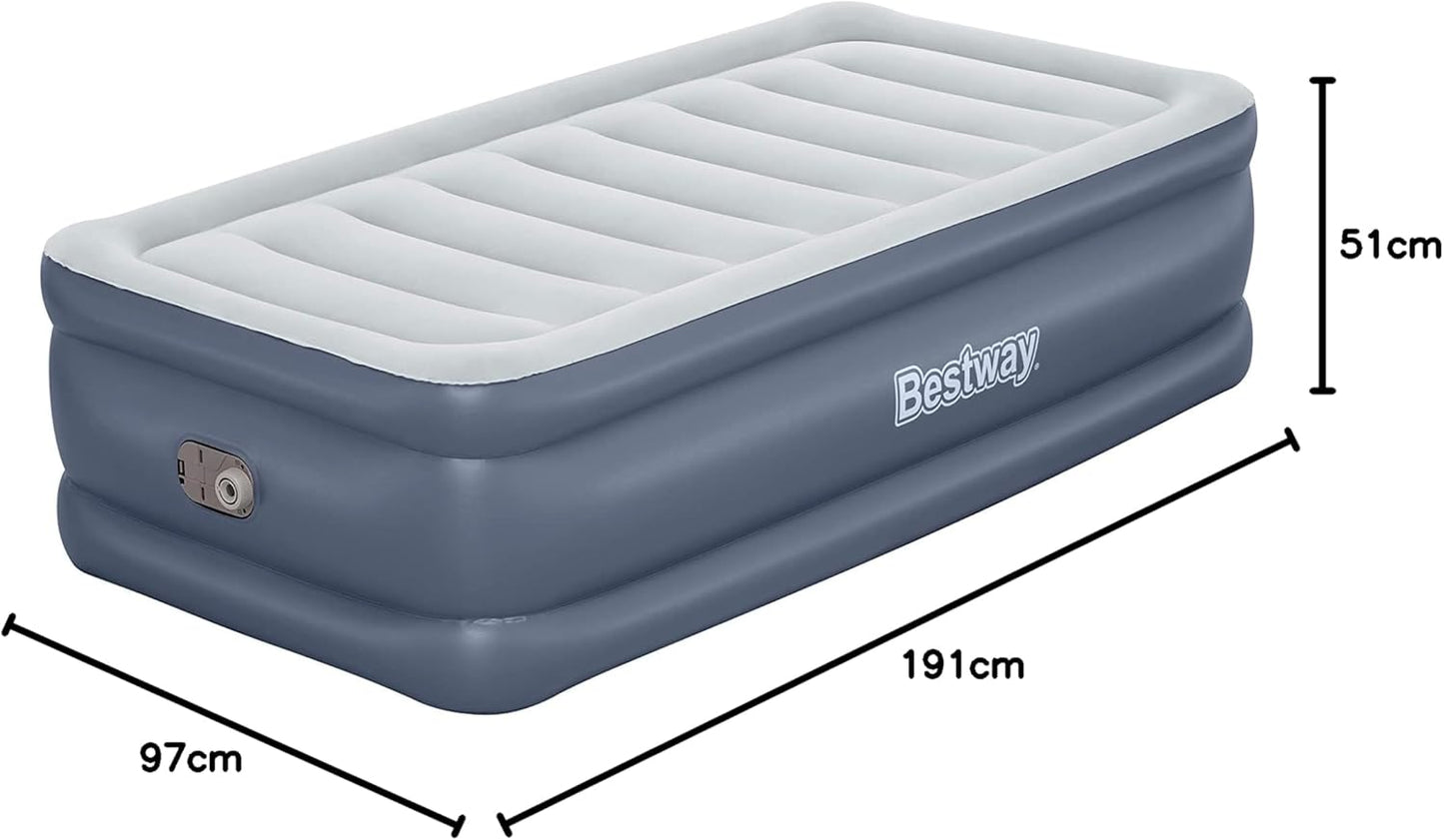 Bestway 75" x 38" x 20"/1.91m x 97cm x 51cm Tritech Air Mattress Twin Built-in AC Pump