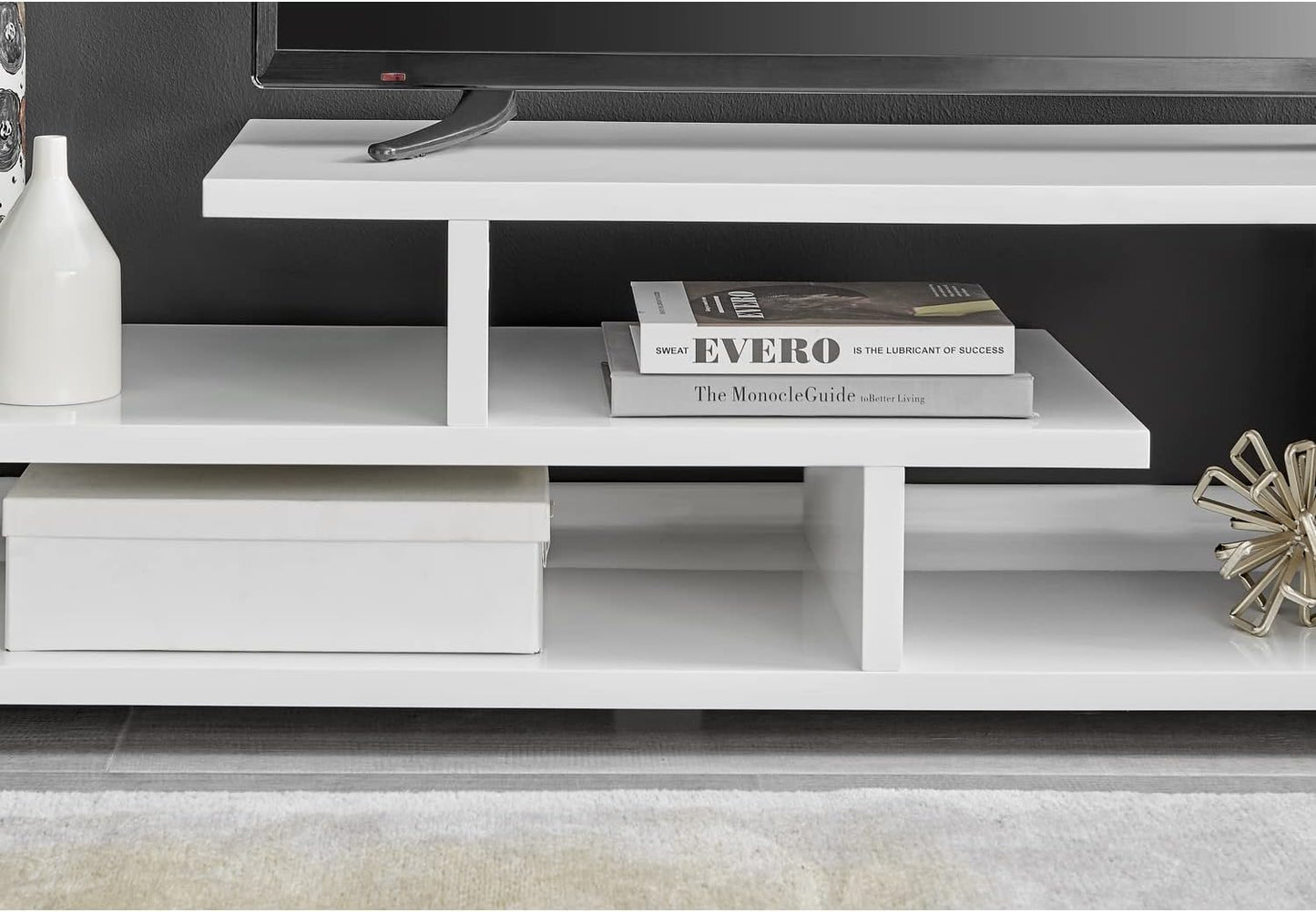 Home Gallery tv stand - white 40 x 36 x 140