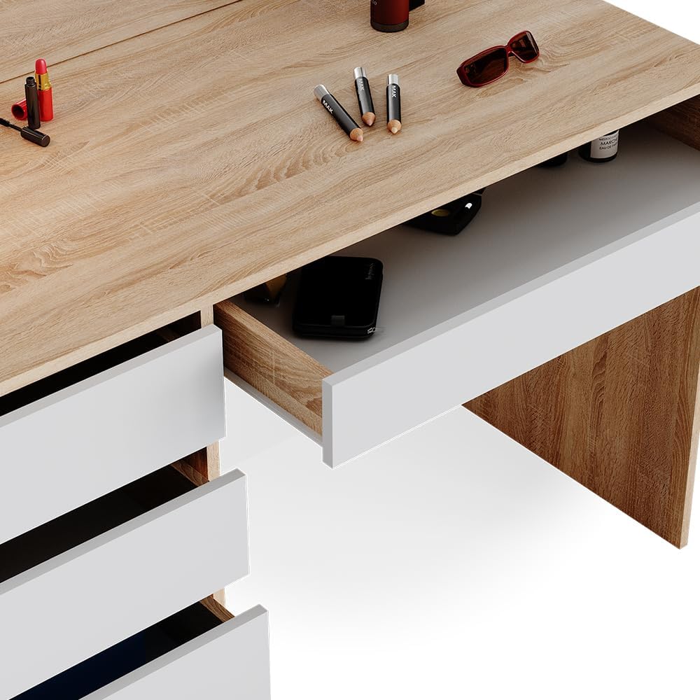 Vicco Sherry Dressing Table with 5 Drawers