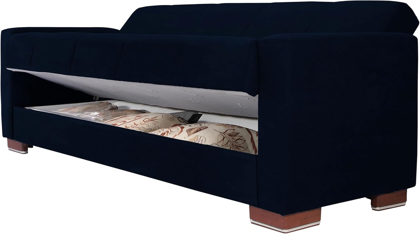 Aldora viola three seater sofa bed-blue