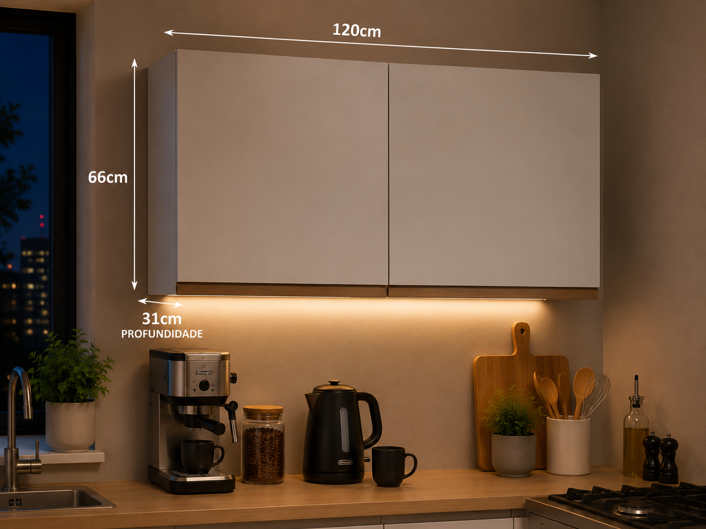 Overhead Cabinet Kitchen with 2 Doors