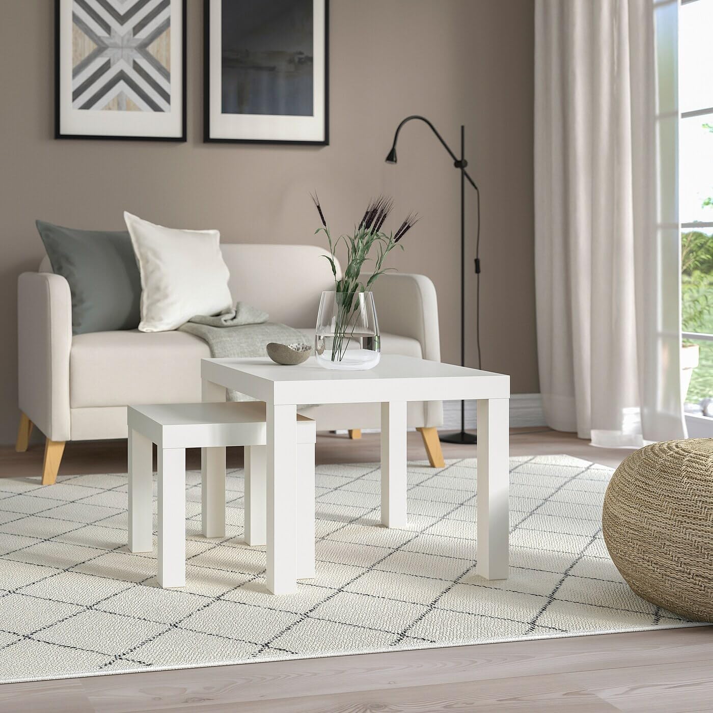 Ikea Side Table, White