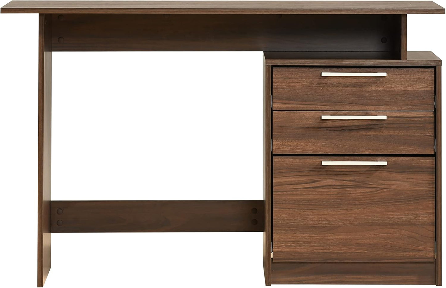 DeckUp Turrano Engineered Wood Study Table and Office Desk (Walnut, Matte Finish)