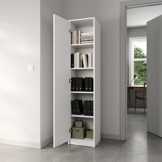 Schrank Mehrzweckschrank Sonoma 40cm Breite 180cm Höhe mit Vier Einlegeböden schmaler Aktenschrank Organizer Kleiderschrank aus MDF Holz