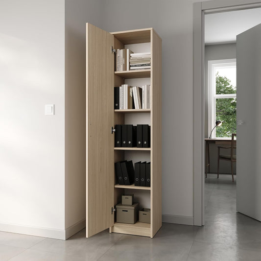 Home Collective Bücherregal Aktenregal Standregal Raumteiler weiß mit 5 offenen Fächern aus MDF Holz | Breite 80 cm