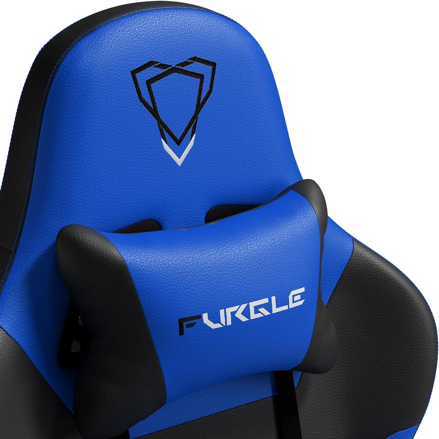 Furgle Gaming Chair, Gocker Ergonomic 3D Swivel Chair - One-Piece Steel Frame, PU Leather, Gas Lift - Black, Blue, Multicolor