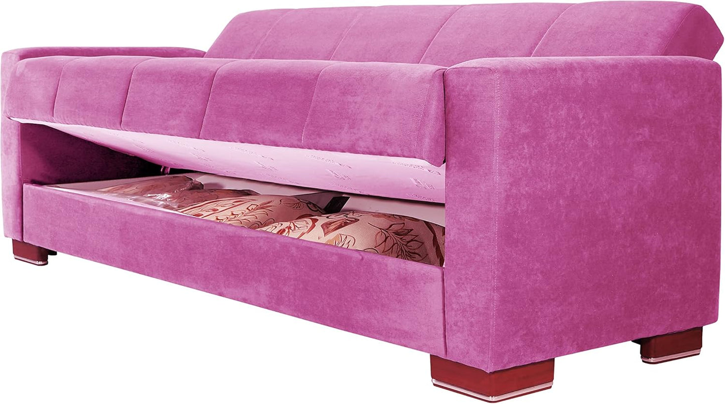Aldora viola three seater sofa bed-mauve