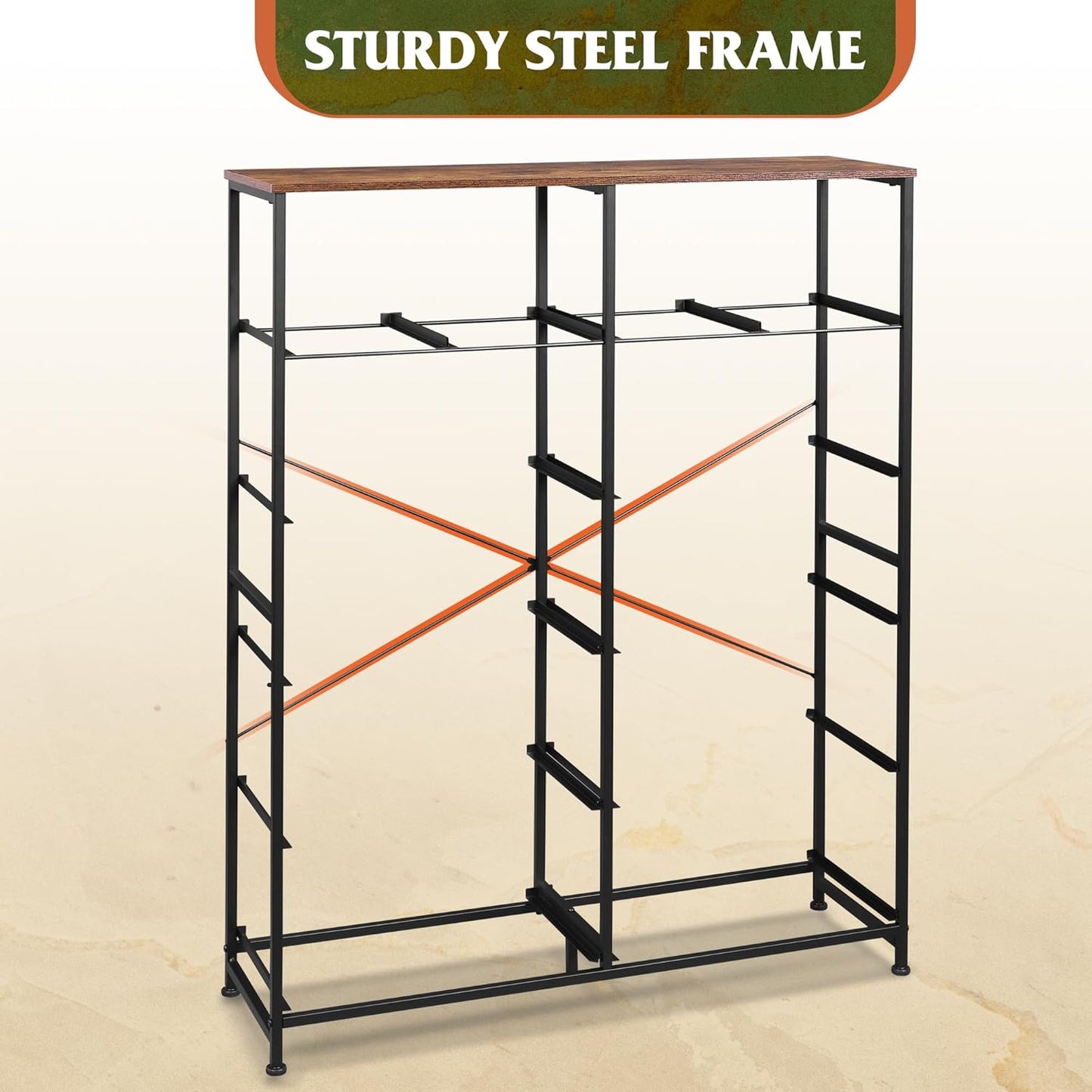 WLIVE Tall Dresser for Bedroom with 12 Drawers, Chests of Drawers, Fabric Dresser for Bedroom, Closet, Fabric Storage Dressers with Drawers, Steel Frame, Rustic Brown Wood Grain Print