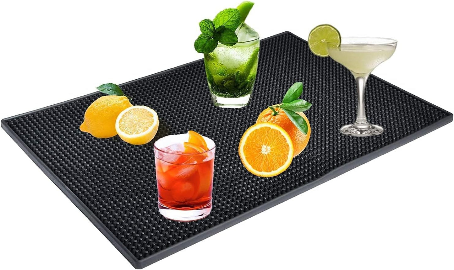 MIBRU Coffee Rubber Service Mat Bar Non Slip | Dish Glass Drying Mat Flexible Coasters Leakproof Coffee Shops Restaurant Kitchen Counter Top ???? ????? ?????? ??? ?????? (30x45CM, 1)