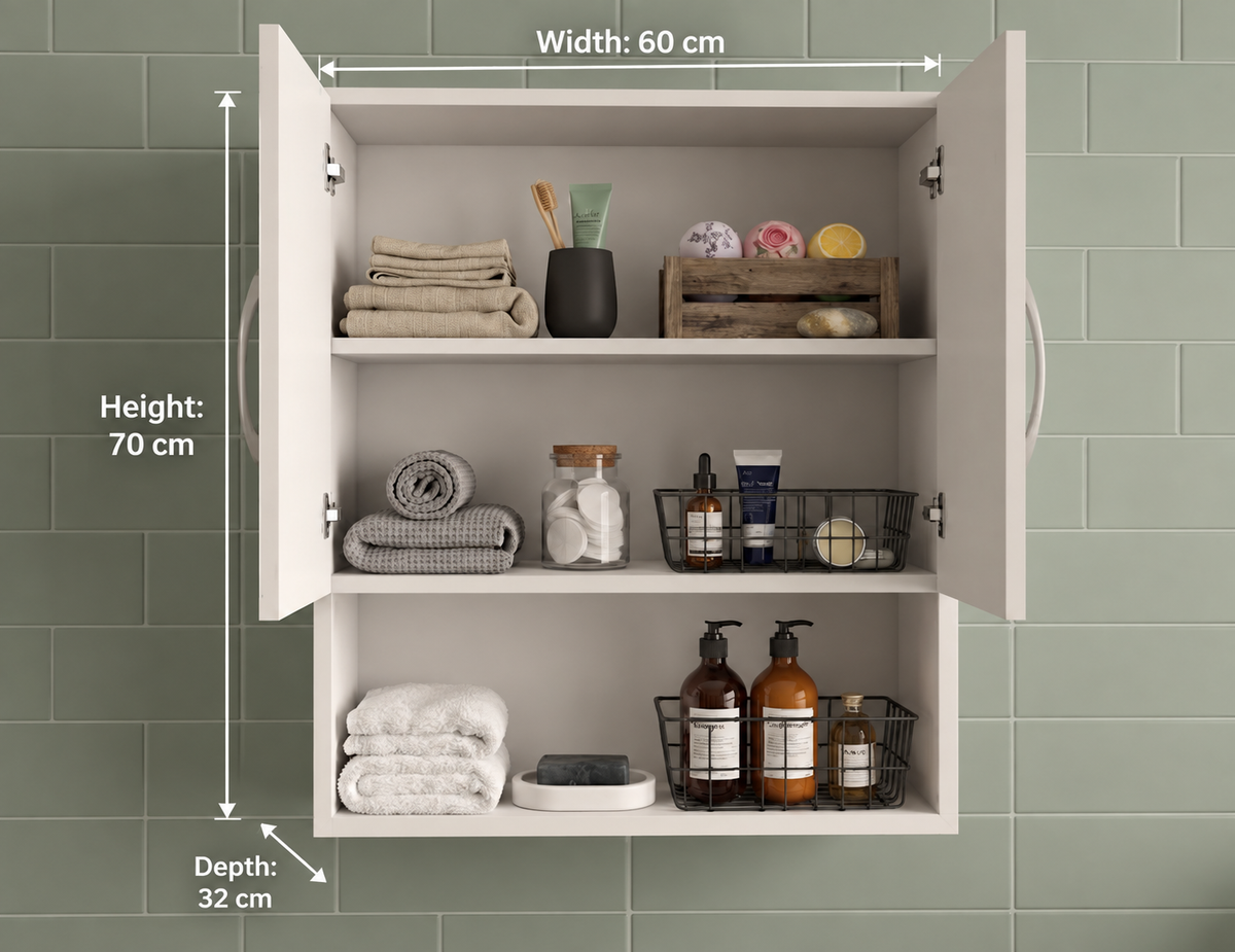 Modern Wall-Mounted Bathroom Storage Cabinet