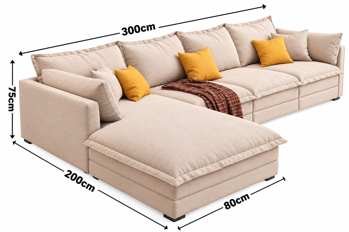Modern L-Shaped Sectional Sofa