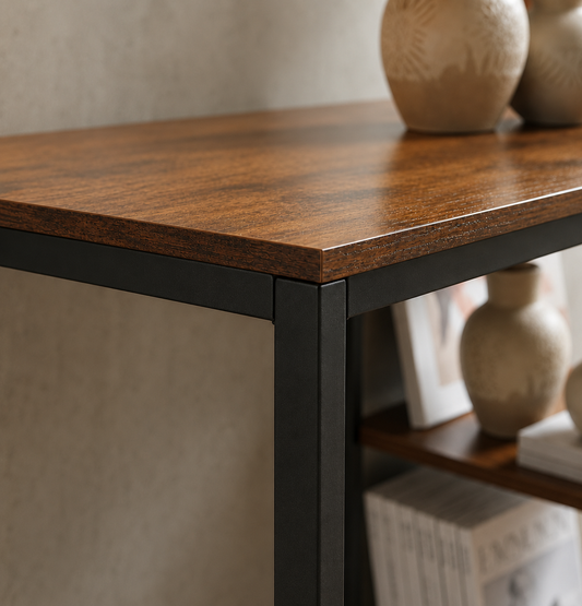 Modern Rustic Computer Desk with Shelving