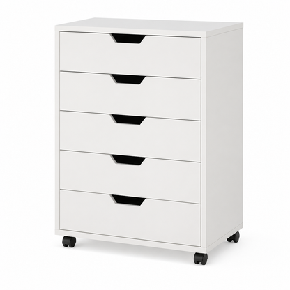 Drawer Composite Wood Cabinet, White