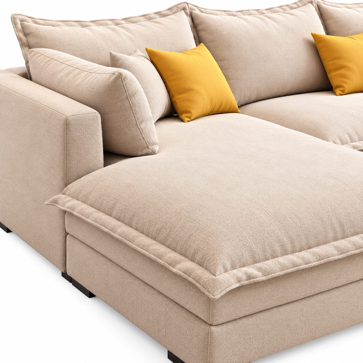 Modern L-Shaped Sectional Sofa