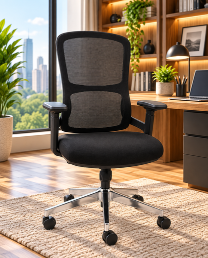 Modern Black Ergonomic Mesh Office Chair
