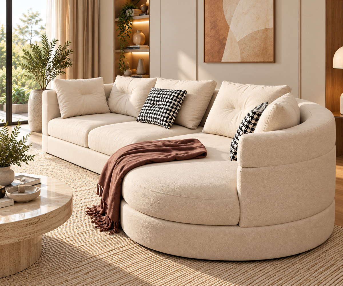 Modern Curved Sectional Sofa