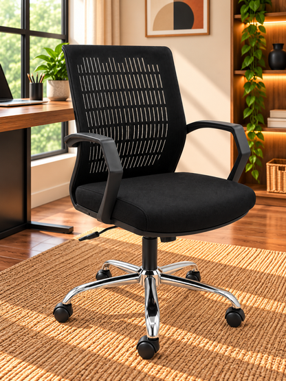 Professional Black Mesh Task Chair with Adjustable Height
