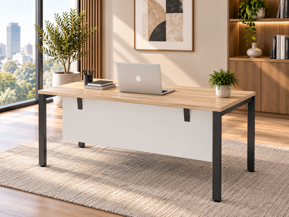 Contemporary Executive Work Desk with Modesty Panel