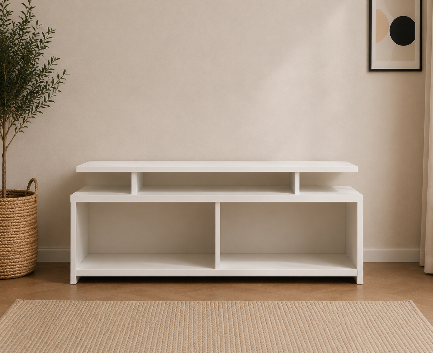 TV Unit (White and Black)