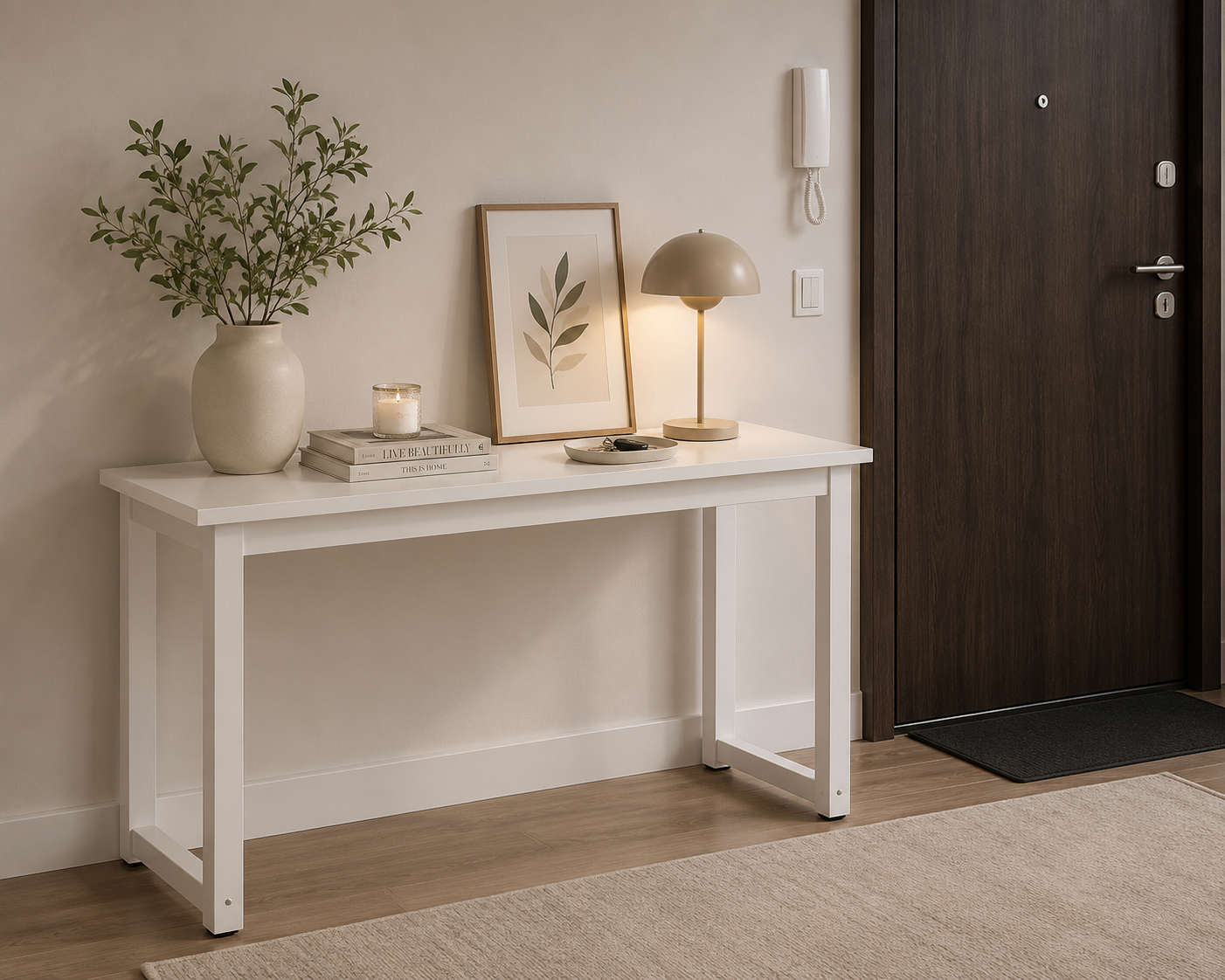 Computer Desk, 63 inch Large Office Desk Computer Table Study Writing Desk for Home Office