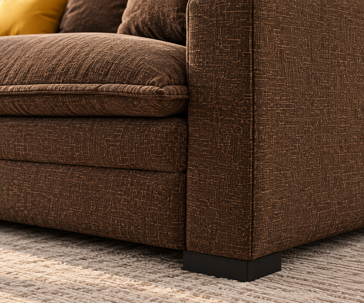 Modern Spacious Sectional Sofa with Ottoman