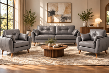 Mifalk Modern Medical Reception Office Seating Set – Sofa + 2 Armchairs