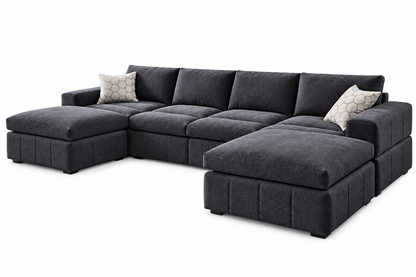 Modern U-Shaped Sectional Sofa with Dual Chaise